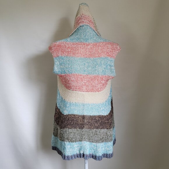 Colorblock Knit Colorblock Open Cardigan CABI Size Small Boho Aztec Western - Picture 2 of 6